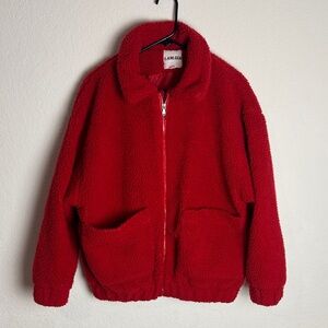 IAMGIA Red Sherpa Jacket